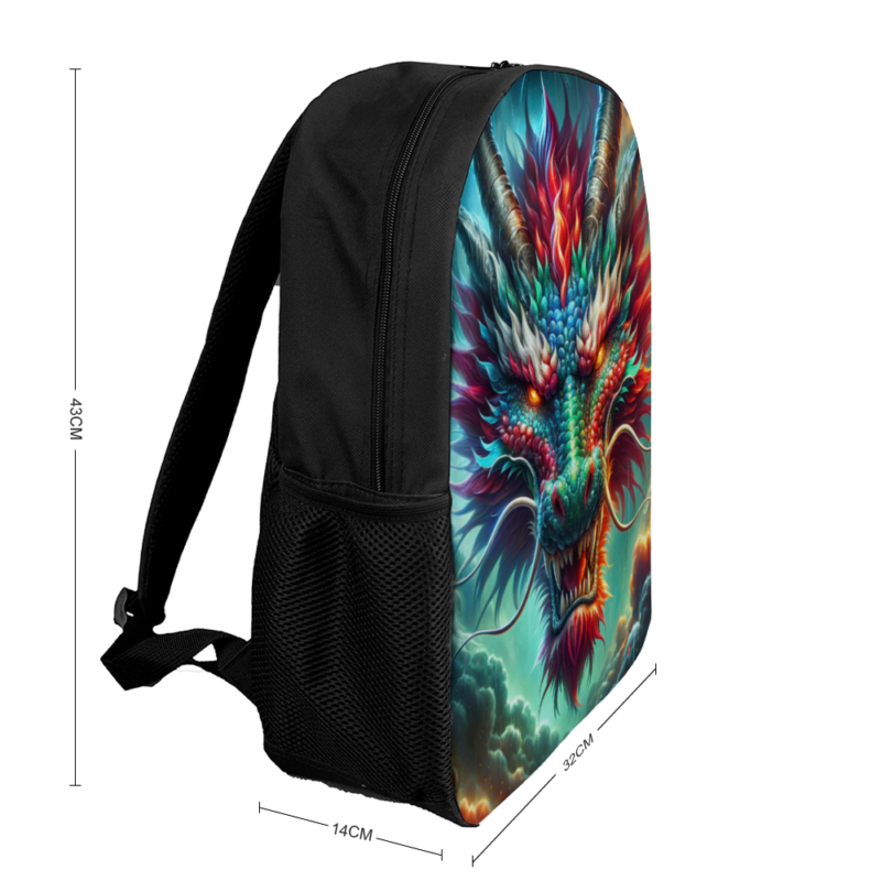 [中国龙A款]定制包旅行背包时尚单肩包 12.6 英寸 x 16.9 英寸 x 5.5 英寸